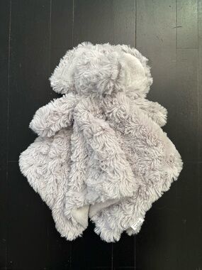 NWT Oobles Super Soft Gray Elephant Snuggle Lovey Security Blanket Rattle Gift
